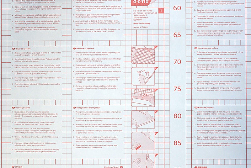 d-c-fix 346-0601-3PKA Decorative Self-Adhesive Film, Oak Schefield Dark, 17" x 78" Roll, 3-Pack with Applicator - Image 5